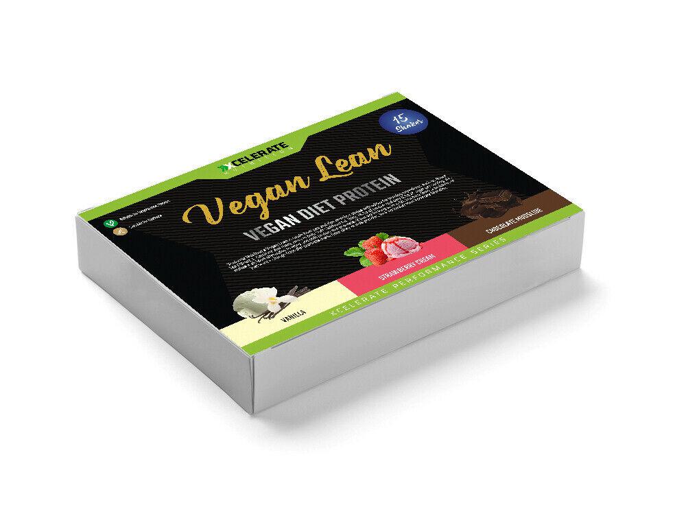 XCelerate Nutrition Vegan Lean Diet Protein Sachets Box