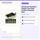 XCelerate Nutrition Vegan Lean Diet Protein Sachets Box – gift guide infographic
