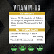XCelerate Nutrition Vitamin D3 Tablets