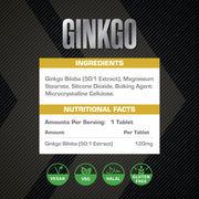 Xcelerate Ginkgo Biloba Tablets