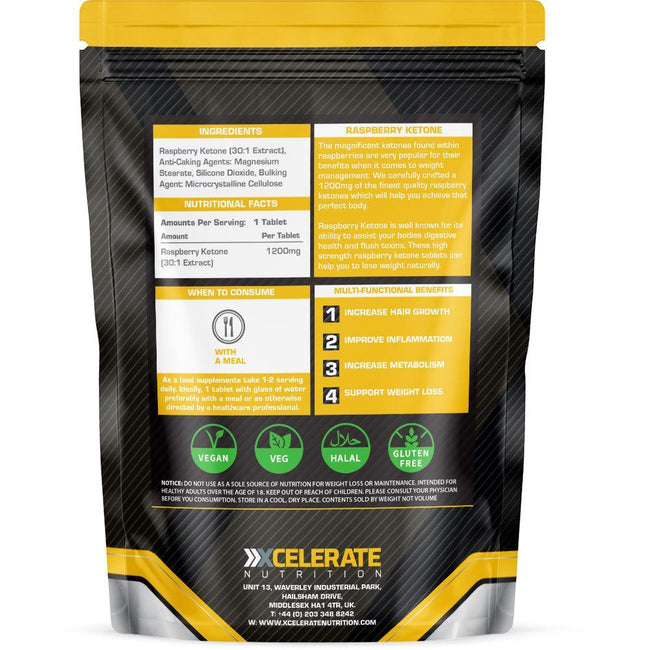 Xcelerate Nutrition Raspberry Ketone Tablets