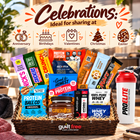 Ultimate Protein Gift Hamper – 18-Piece Sports Nutrition Gift Box with Protein Bars, Cookies, Flapjacks, Shaker & Supplements