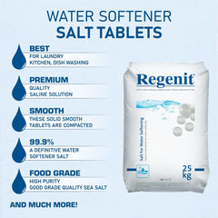 REGENIT Water Softener Tablets 25kg - Collection Price £13.99