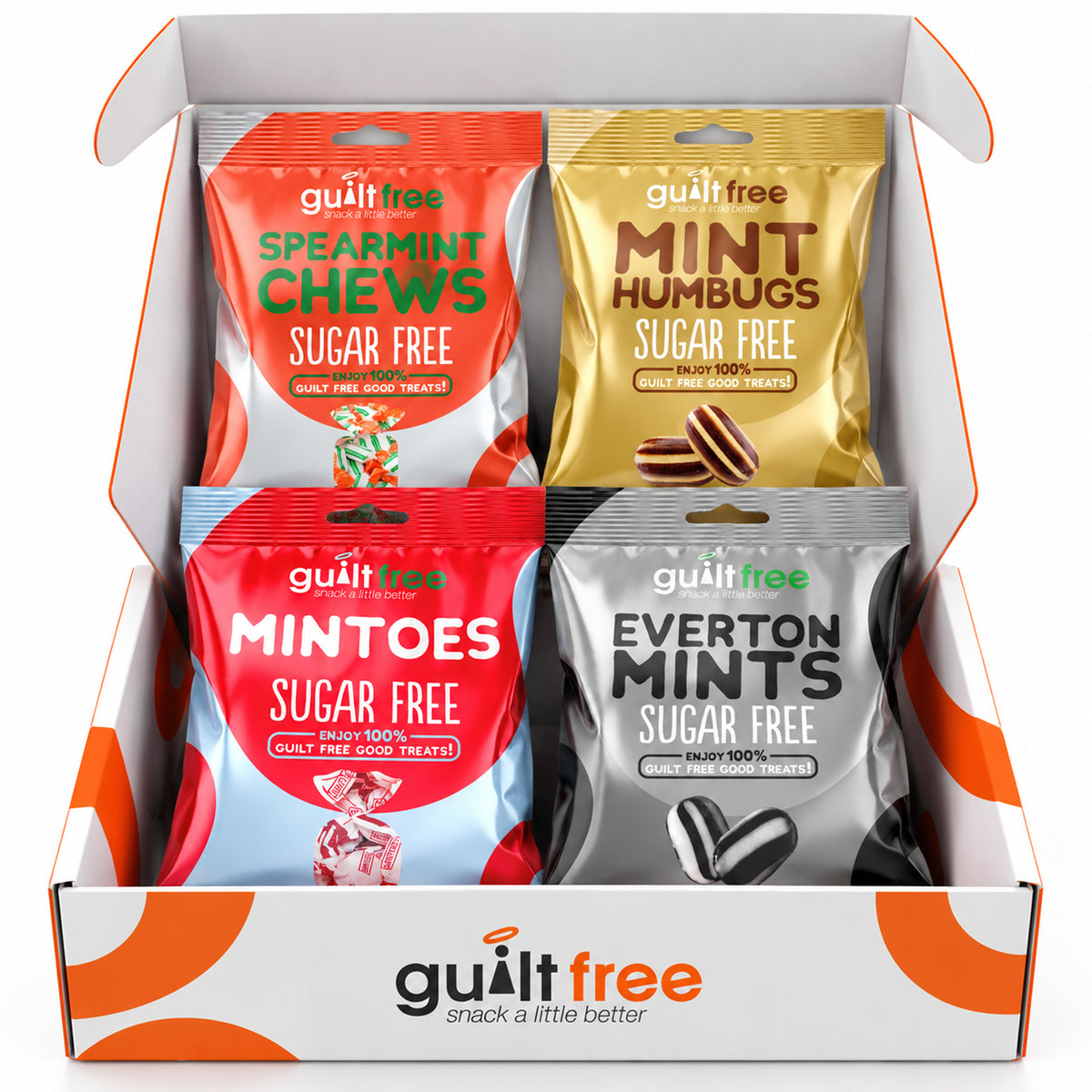 GuiltFree Sugar-Free Mint Sweets Gift Box – 4 Classic Varieties