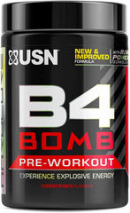 USN B4-Bomb Extreme 300g Powder-Pre-Workouts-USN-Cherry Punch-London Supplements